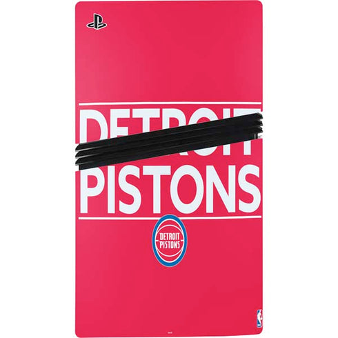 NBA Detroit Pistons Standard - Red PS5 Pro Disk Console Skin