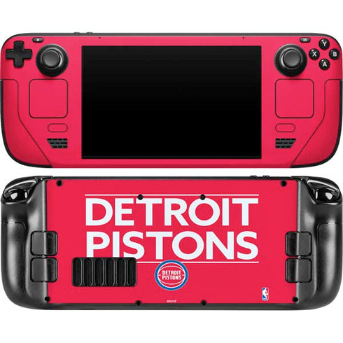 NBA Detroit Pistons Standard - Red Steam Deck Handheld Gaming Computer OLED Skin