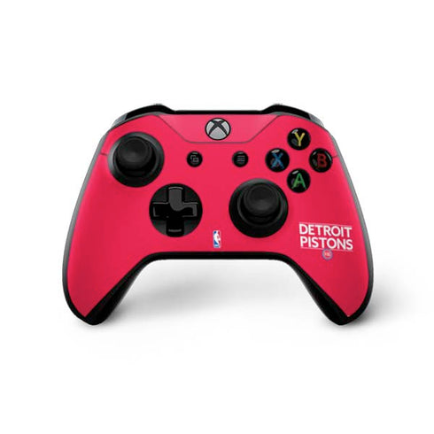 NBA Detroit Pistons Standard - Red Xbox One X Controller Skin
