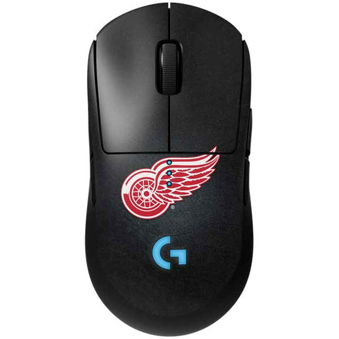 NHL Detroit Red Wings Black Background G Pro Wireless Gaming Mouse Skin
