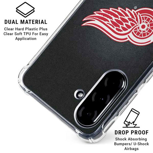 NHL Detroit Red Wings Black Background Galaxy A36 5G Clear Case