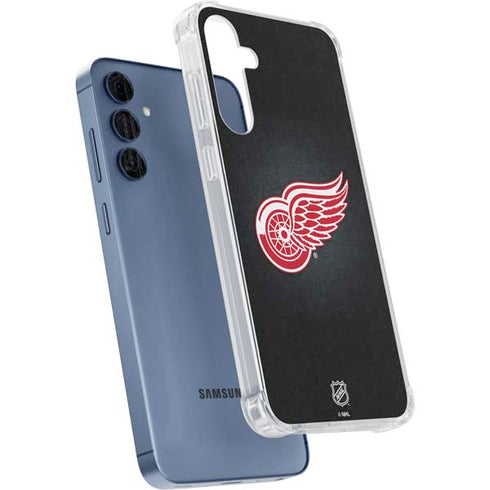 NHL Detroit Red Wings Black Background Galaxy A55 5G Clear Case