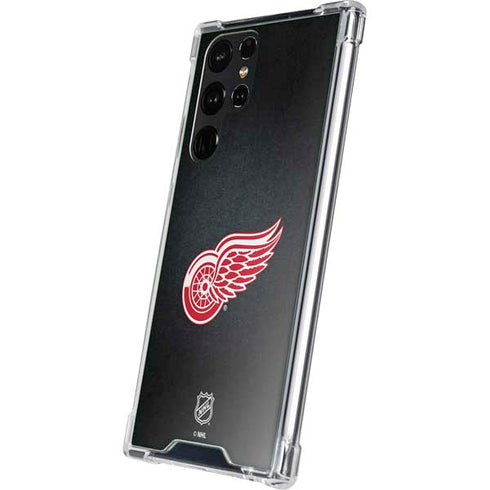 NHL Detroit Red Wings Black Background Galaxy S23 Ultra Clear Case