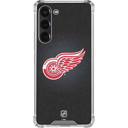 NHL Detroit Red Wings Black Background Galaxy S24 FE Clear Case