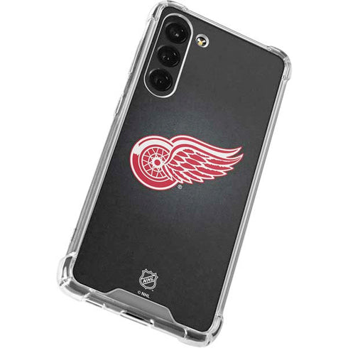 NHL Detroit Red Wings Black Background Galaxy S24 FE Clear Case