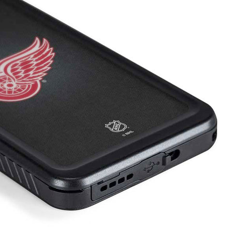 NHL Detroit Red Wings Black Background Galaxy S24 Plus Waterproof Case