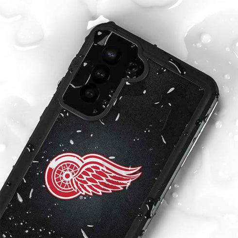 NHL Detroit Red Wings Black Background Galaxy S24 Plus Waterproof Case