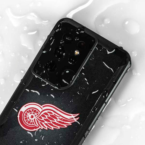 NHL Detroit Red Wings Black Background Galaxy S24 Ultra Waterproof Case
