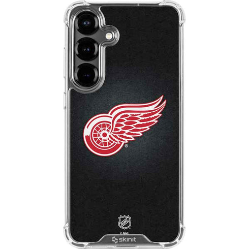 NHL Detroit Red Wings Black Background Galaxy S26 Plus Clear Case
