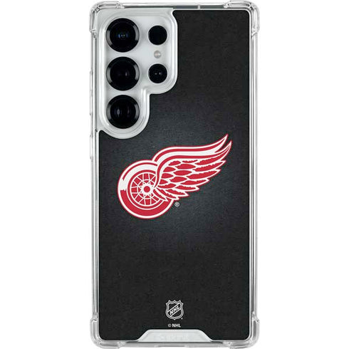 NHL Detroit Red Wings Black Background Galaxy S26 Ultra Clear Case