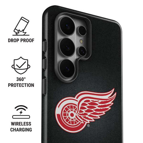 NHL Detroit Red Wings Black Background Galaxy S26 Ultra Impact Case