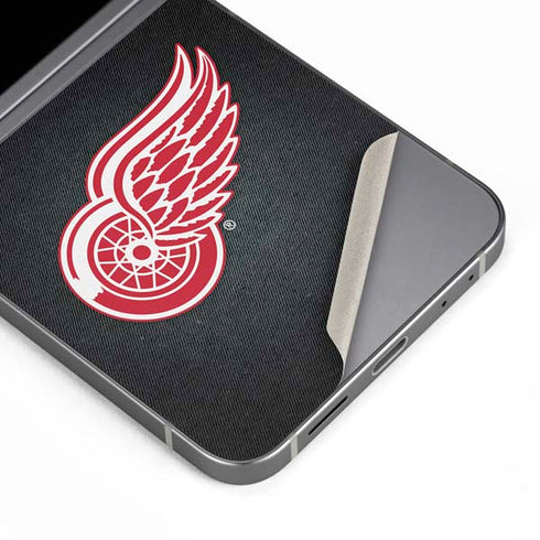 NHL Detroit Red Wings Black Background Galaxy Z Flip6 Skin