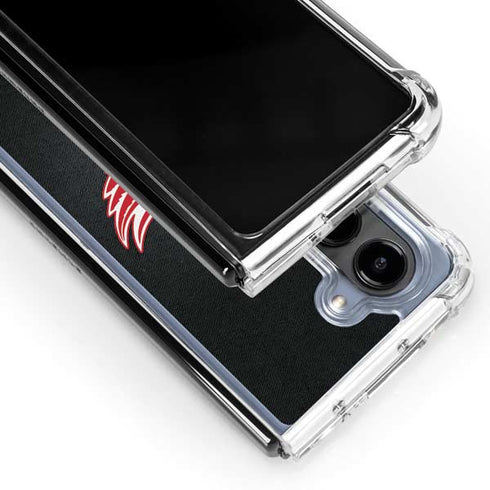 NHL Detroit Red Wings Black Background Galaxy Z Fold5 5G Clear Case