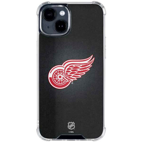 NHL Detroit Red Wings Black Background iPhone 15 Clear Case