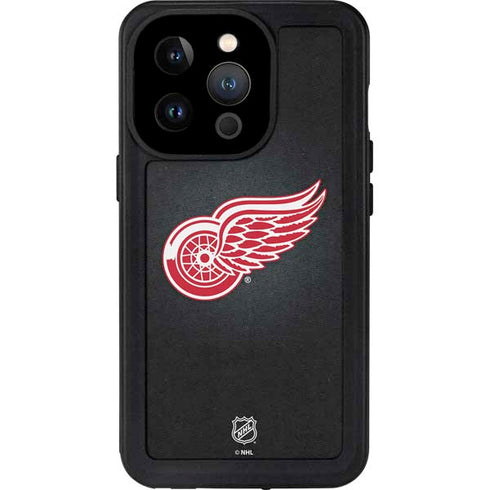 NHL Detroit Red Wings Black Background iPhone 15 Pro Waterproof Case
