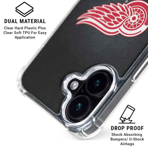 NHL Detroit Red Wings Black Background iPhone 16 MagSafe Case