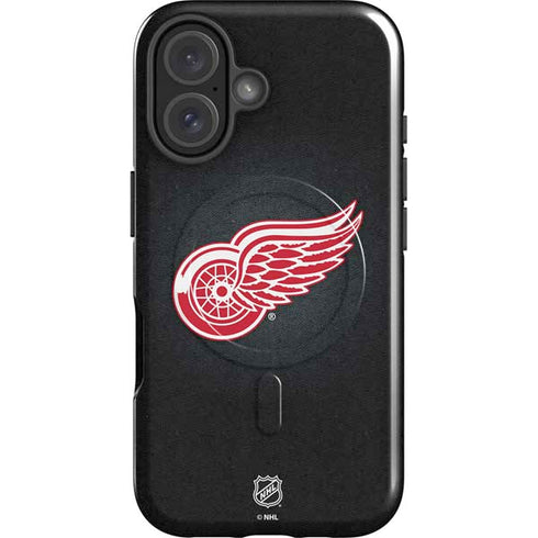 NHL Detroit Red Wings Black Background iPhone 16 Magsafe Impact Case
