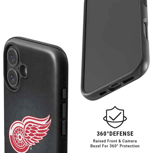 NHL Detroit Red Wings Black Background iPhone 16 Magsafe Impact Case