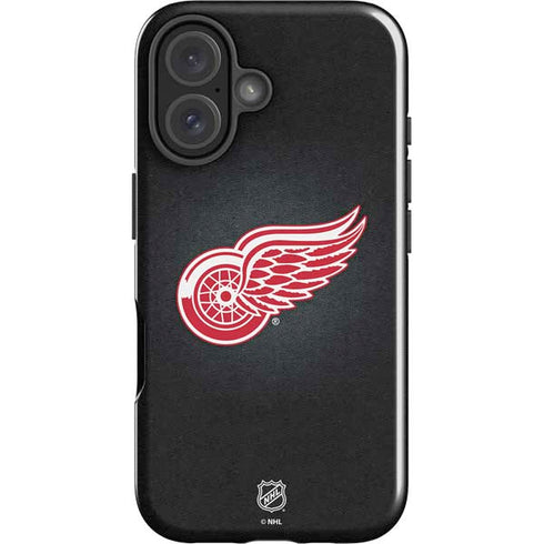 NHL Detroit Red Wings Black Background iPhone 16 Plus Impact Case