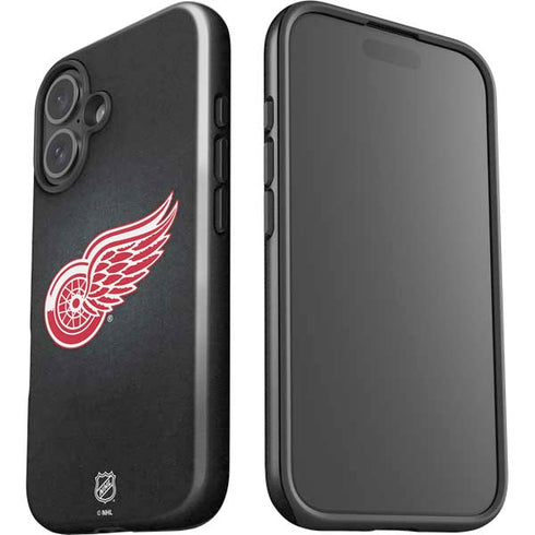 NHL Detroit Red Wings Black Background iPhone 16 Plus Impact Case