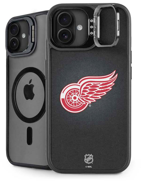 NHL Detroit Red Wings Black Background iPhone 16 Plus Kickstand Case