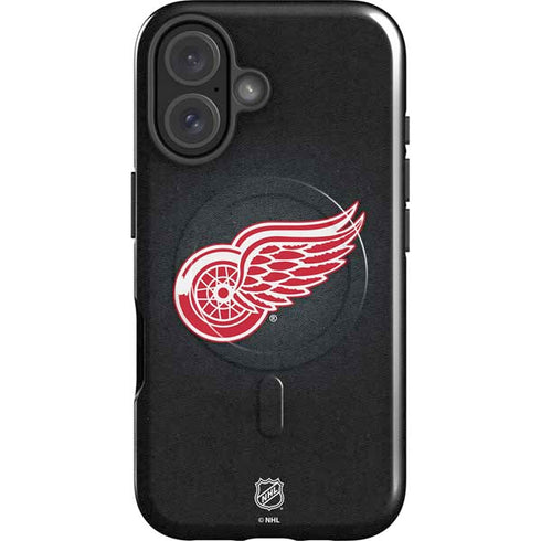NHL Detroit Red Wings Black Background iPhone 16 Plus Magsafe Impact Case