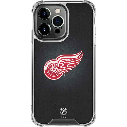 NHL Detroit Red Wings Black Background iPhone 16 Pro Max Clear Case