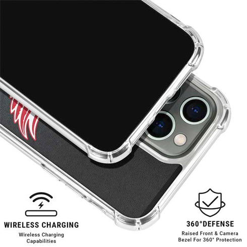 NHL Detroit Red Wings Black Background iPhone 16 Pro Max Clear Case