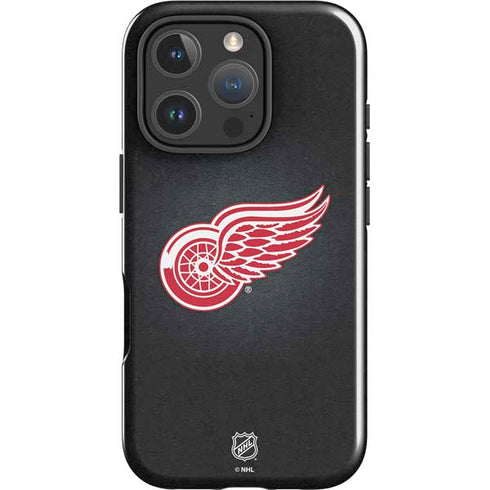 NHL Detroit Red Wings Black Background iPhone 16 Pro Max Impact Case