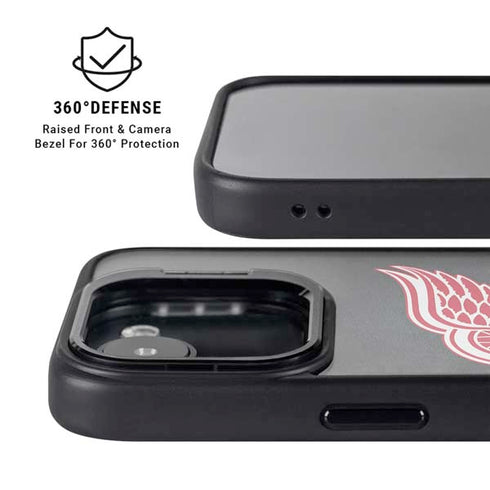 NHL Detroit Red Wings Black Background iPhone 16e Kickstand Case