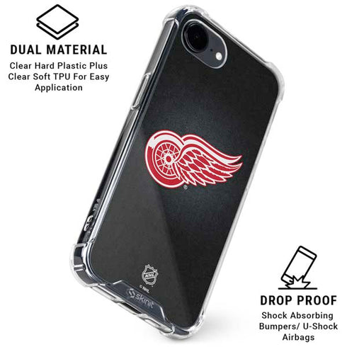 NHL Detroit Red Wings Black Background iPhone 16e Clear Case