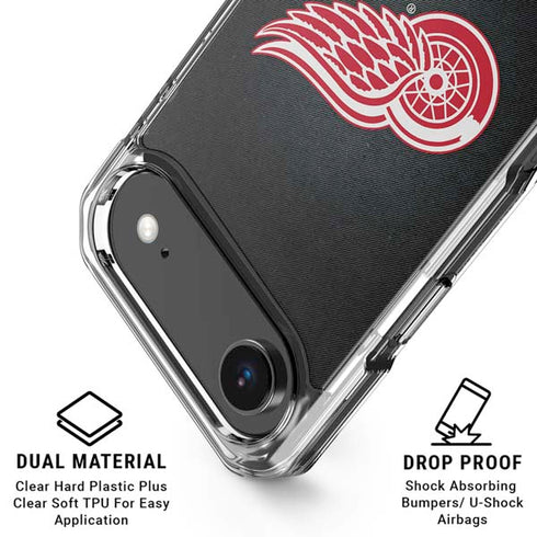 NHL Detroit Red Wings Black Background iPhone 17 Air Clear Case