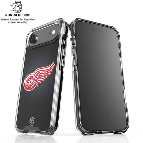 NHL Detroit Red Wings Black Background iPhone 17 Air Clear Case