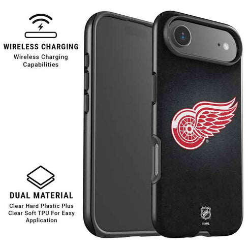 NHL Detroit Red Wings Black Background iPhone 17 Air Magsafe Impact Case