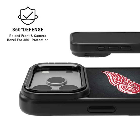 NHL Detroit Red Wings Black Background iPhone 17 Pro Kickstand Case