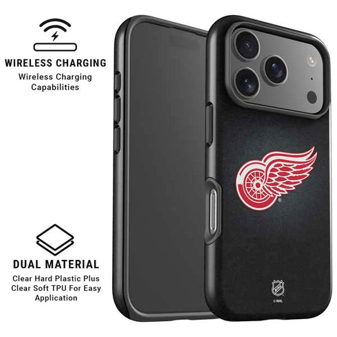 NHL Detroit Red Wings Black Background iPhone 17 Pro Magsafe Impact Case