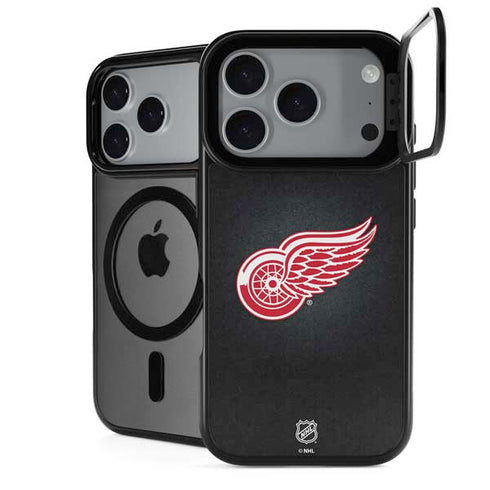 NHL Detroit Red Wings Black Background iPhone 17 Pro Max Kickstand Case