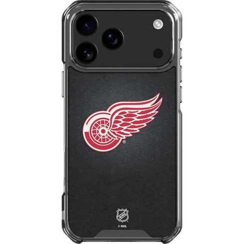 NHL Detroit Red Wings Black Background iPhone 18 Pro Max Clear Case