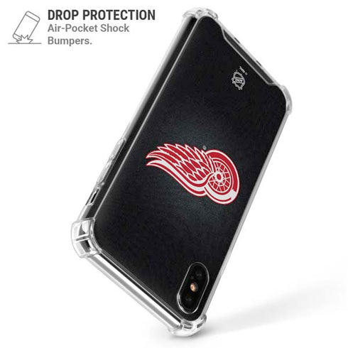 NHL Detroit Red Wings Black Background iPhone X/XS Clear Case