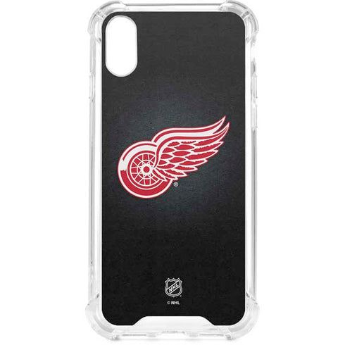 NHL Detroit Red Wings Black Background iPhone XS Clear Case