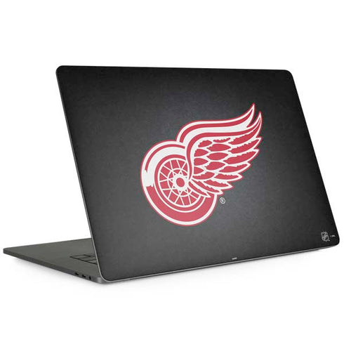 NHL Detroit Red Wings Black Background MacBook Skins