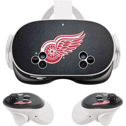 NHL Detroit Red Wings Black Background Meta Quest 3S Skin