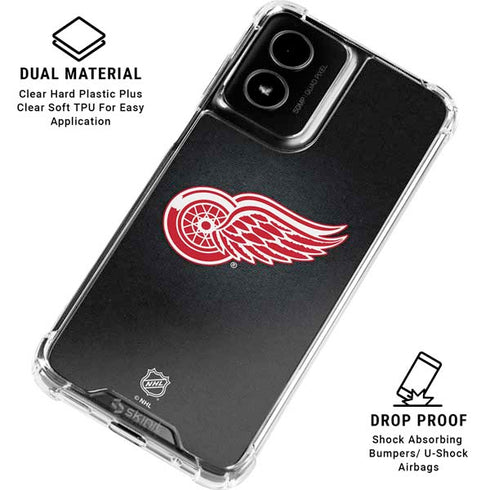 NHL Detroit Red Wings Black Background Moto G Power 5G (2024) Clear Case