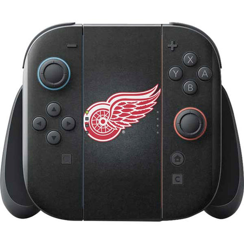NHL Detroit Red Wings Black Background Nintendo Switch 2 (2025) with Joy-Con Skin