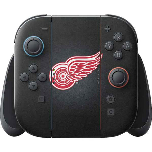 NHL Detroit Red Wings Black Background Nintendo Skins