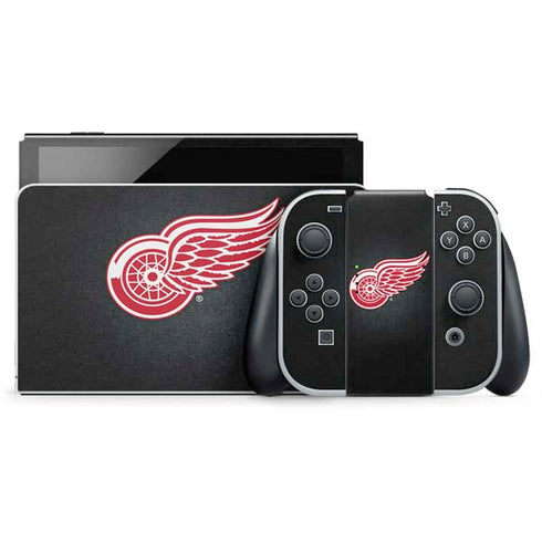 NHL Detroit Red Wings Black Background Nintendo Skins