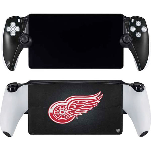 NHL Detroit Red Wings Black Background PlayStation Portal Remote Player Skin