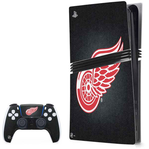 NHL Detroit Red Wings Black Background PlayStation PS5 Skins