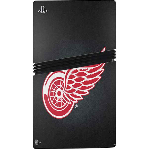 NHL Detroit Red Wings Black Background PS5 Pro Console Skin