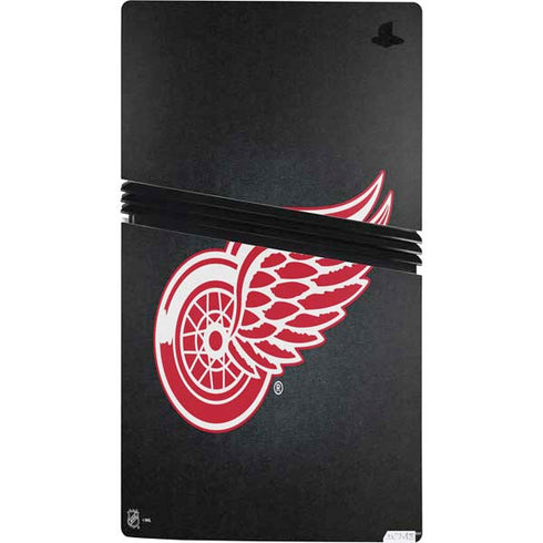 NHL Detroit Red Wings Black Background PS5 Pro Console Skin